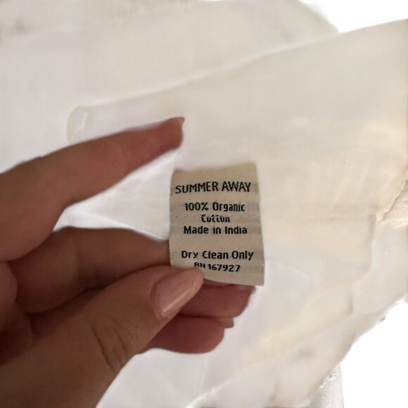 SUMMER AWAY Louis Eyelet Lace Up Mini‎ Dress White NWT Small - Picture 6 of 6